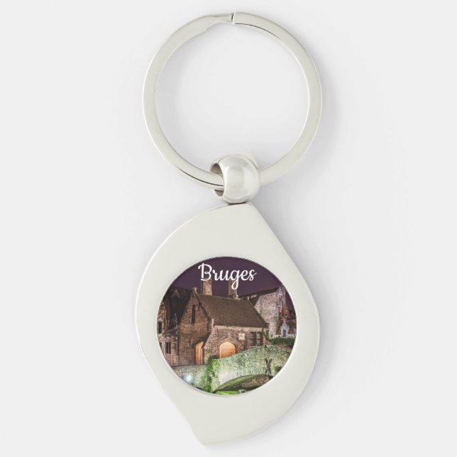 Bonifacius Bridge in Bruges Key Ring (Front)