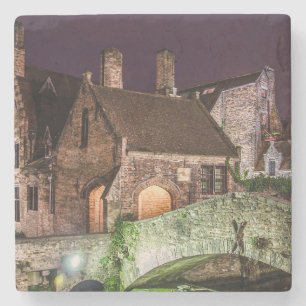 Bonifacius Bridge in Bruges Stone Coaster