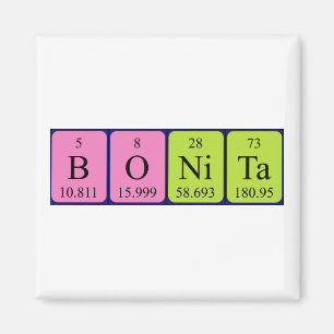 Bonita periodic table name magnet