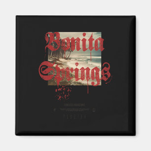 Bonita Springs Florida Fl Vintage Tattoo Beach Sur Magnet