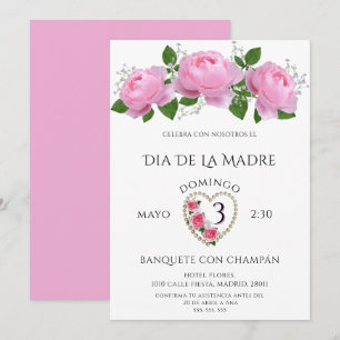 Bonitas Rosas Para el Día De La Madre Invitation
