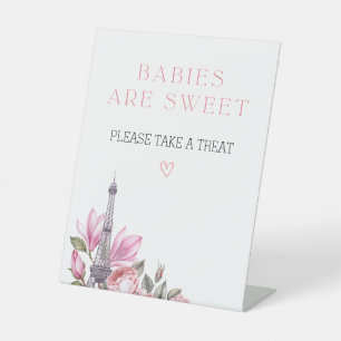 Bonjour Bebe Babies are Sweet Baby Shower Sign