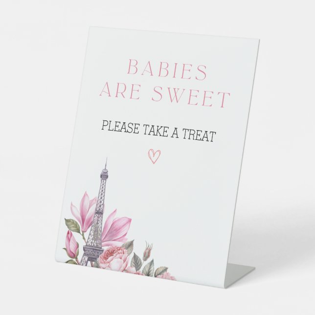 Bonjour Bebe | Babies are Sweet Baby Shower Sign (Front)