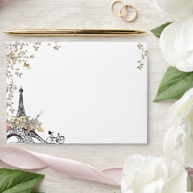 Bonjour Bebe French Gender Neutral Baby Shower Envelope (Wedding)