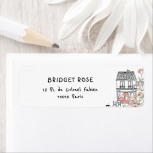 Bonjour Bebe French Gender Neutral Baby Shower Return Address Label