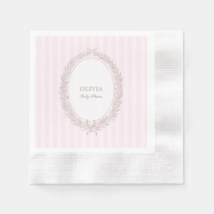Bonjour Bebe French Patisserie Baby Shower Pink  Napkin