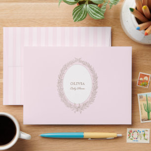 Bonjour Bebe French Patisserie Boulangerie Pink Envelope
