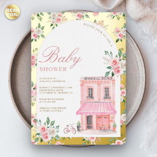 Bonjour Bebe French Pink Parisian Cafe Baby Shower