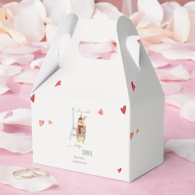 Bonjour Bebe French Rabbit Baby Shower Favour Box (Wedding)
