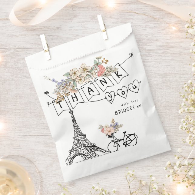 Bonjour Bebe Gender Neutral Baby Shower Favour Bag (Clipped)