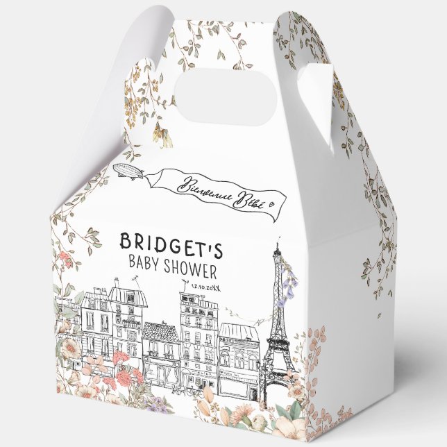 Bonjour Bebe Gender Neutral Baby Shower Favour Box (Front)