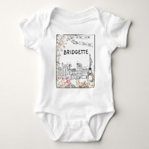 Bonjour Bebe Gender Neutral Baby Shower Gift Bodysuit