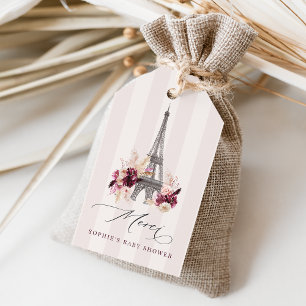 Bonjour Bébé Paris Baby Shower Favor Gift Tags