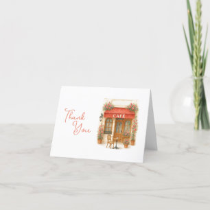 Bonjour Bebe Paris Cafe Baby Shower Thank You Card
