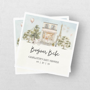 Bonjour Bebe Paris French Baby Shower Napkin