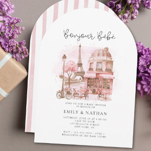 Bonjour Bebe Paris Patisserie Baby Shower Invitation