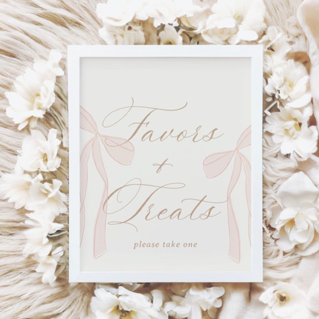 Bonjour Bébé Pink Paris Favours & Treats Sign (Creator Uploaded)