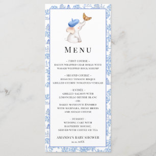 Bonjour Bebe Romantic French Girl Baby Shower  Men Menu