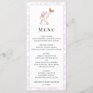 Bonjour Bebe Romantic French Girl Baby Shower  Menu