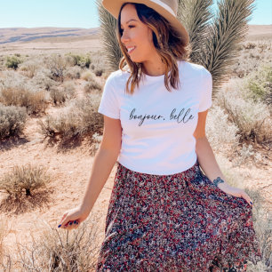 Bonjour, Belle Hello Beautiful Women's Modern Tee