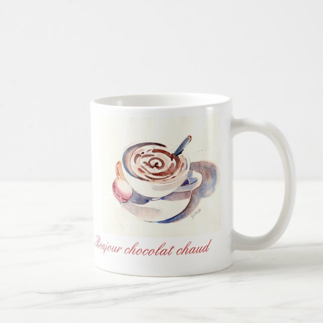 Bonjour chocolat chaud coffee mug (Right)