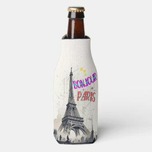 Bonjour Colourful Paris Bottle Cooler