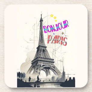 Bonjour Colourful Paris Coaster