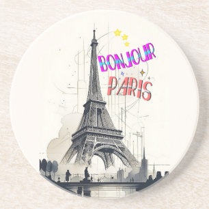 Bonjour Colourful Paris Coaster