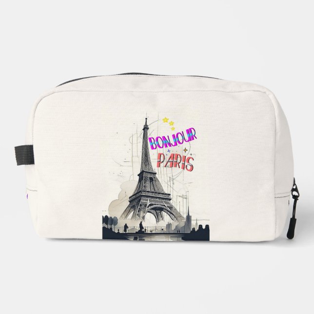 Bonjour Colourful Paris Dopp Kit (Front)