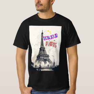 Bonjour Colourful Paris T-Shirt