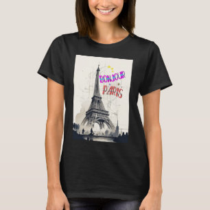 Bonjour Colourful Paris T-Shirt