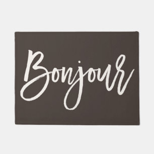 Bonjour Custom Colour Welcome Mat