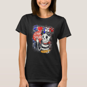 Bonjour Cute French Sports Fan Cyclin Goa Psytranc T-Shirt