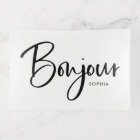 Bonjour | Elegant and Modern Black French Script