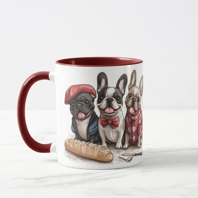 Bonjour French Bulldogs Mug (Left)