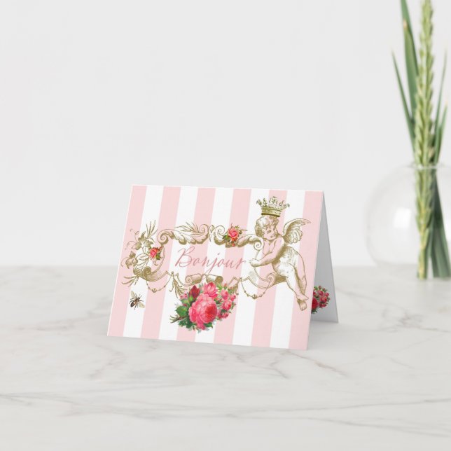 Bonjour, French Inspired Note Card (Front)