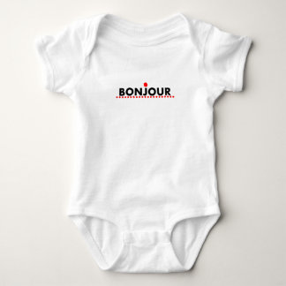 Bonjour, good morning in French, funny gift idea Baby Bodysuit