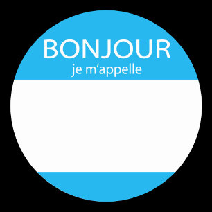 Bonjour je m'appelle French hello tag