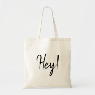 Bonjour! Modern Script French Hello Design Tote Bag
