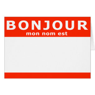 BONJOUR mon nom est