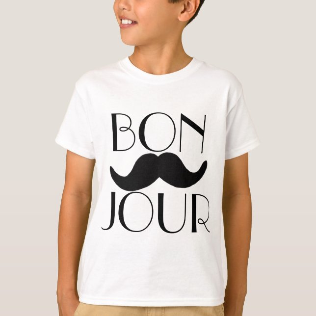 BONJOUR Moustache T-Shirt (Front)