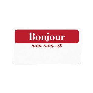 Bonjour Name Tags