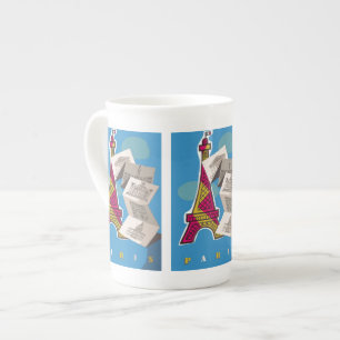 Bonjour Paris Bone China Mug
