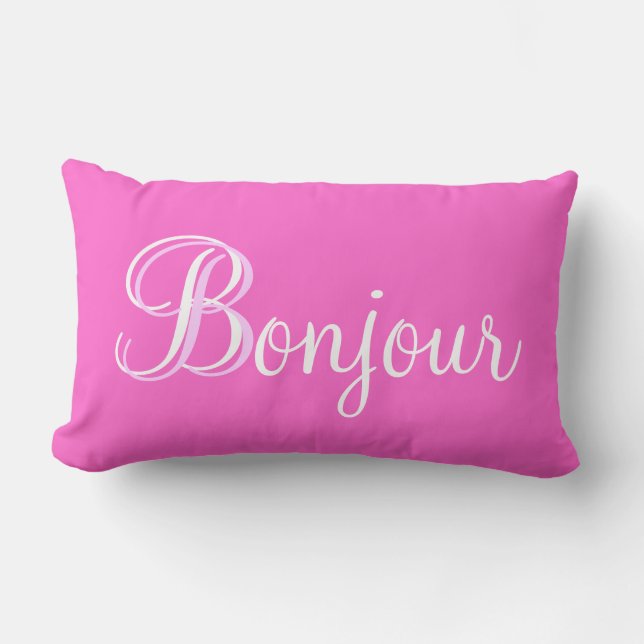 Bonjour Paris Lumbar Pillow (Front)