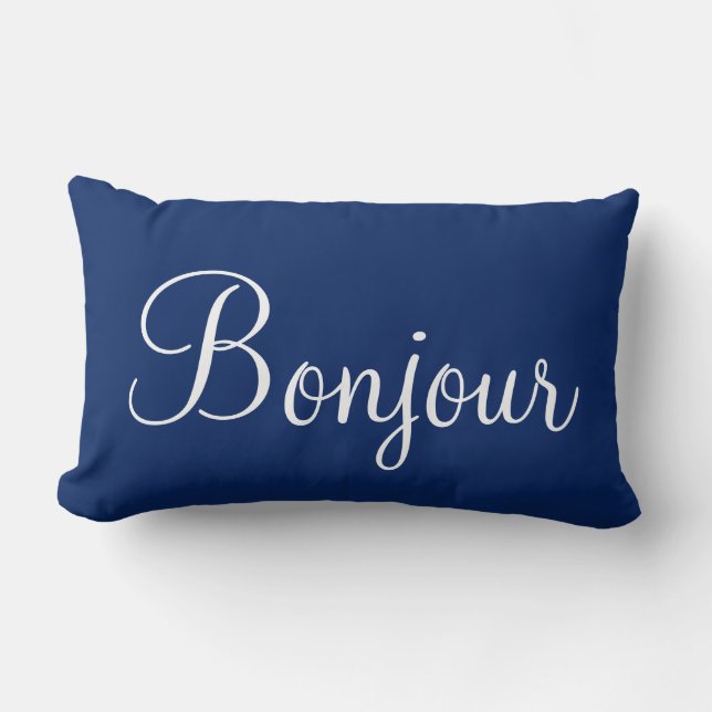 Bonjour Paris Lumbar Pillow (Front)