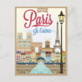 Bonjour Paris Postcard (Front)