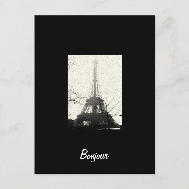 Bonjour Paris Postcard (Front)