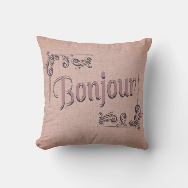 Bonjour Pillow (Front)