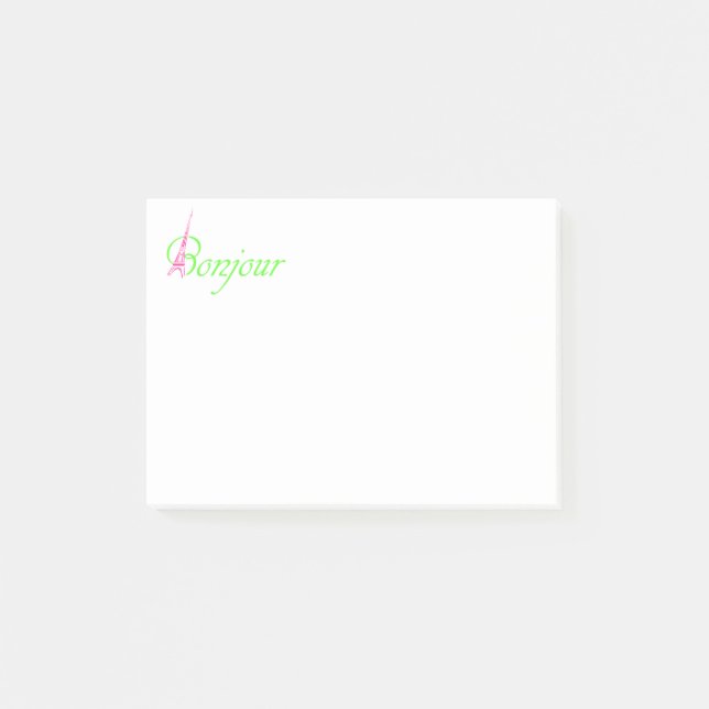 Bonjour Post-it Notes (Front)