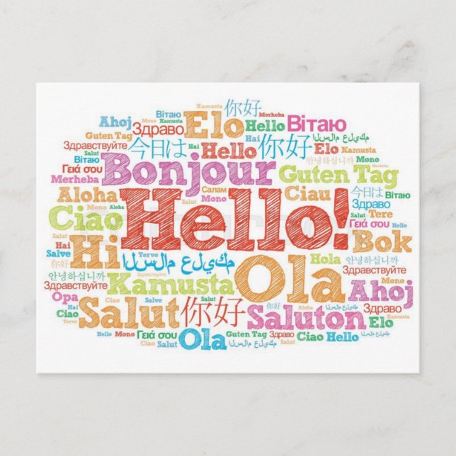 Bonjour Postcard (Front)